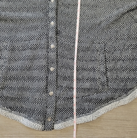 Lucky Brand Gray Herringbone Hooded Poncho Size XS/S - Picture 9 of 9